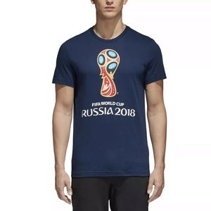 Adidas 2018 FIFA World Cup Emblem Navy Tee Size 2X